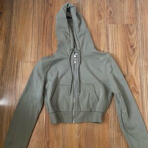 Cropped green sweater, size small